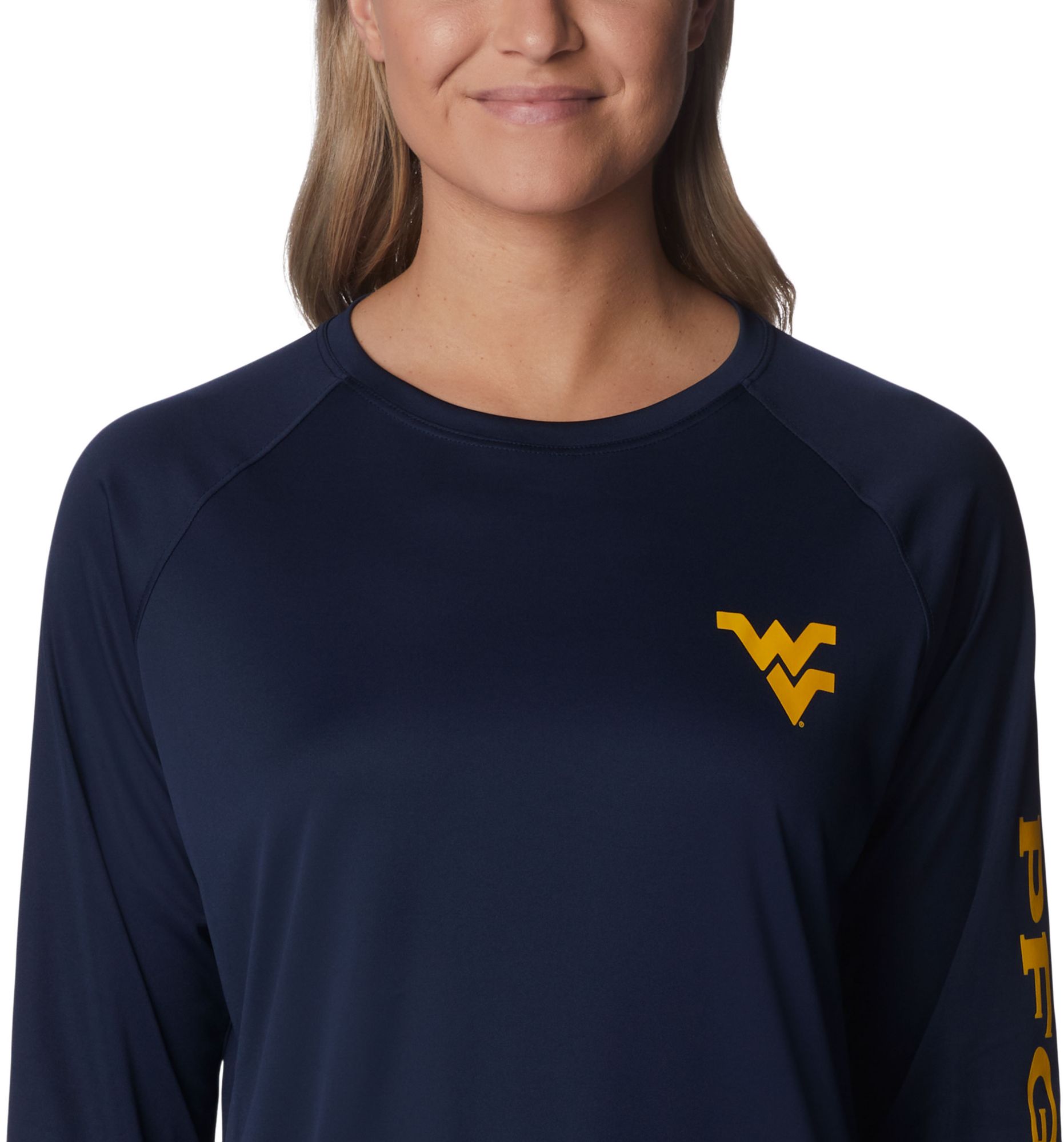 Columbia Women's West Virginia Mountaineers Blue Tidal Long Sleeve T-Shirt product image