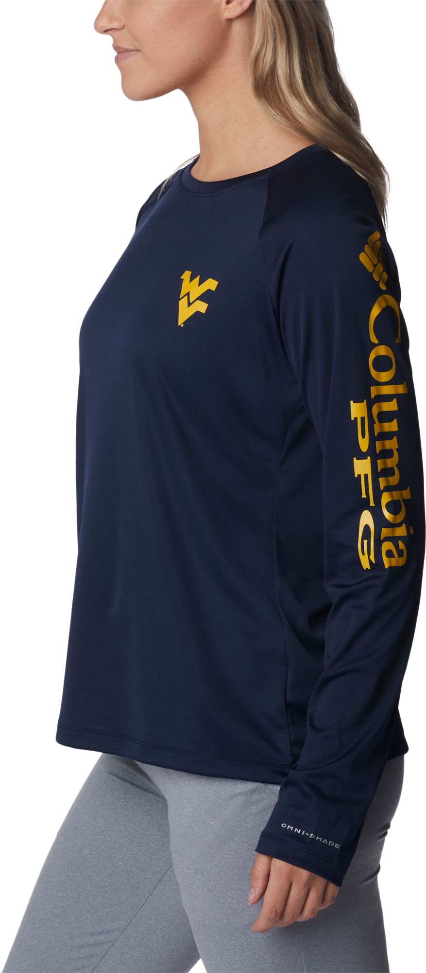Columbia Women's West Virginia Mountaineers Blue Tidal Long Sleeve T-Shirt product image