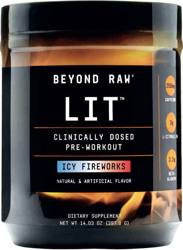 GNC Beyond Raw LIT PreWorkout Icy Fireworks 30 Servings