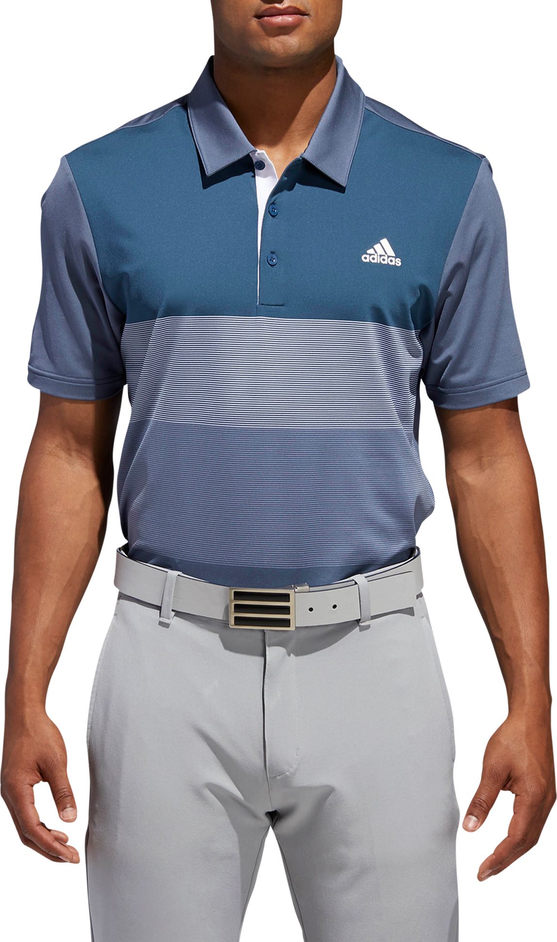 adidas men's drive novelty heather golf polo