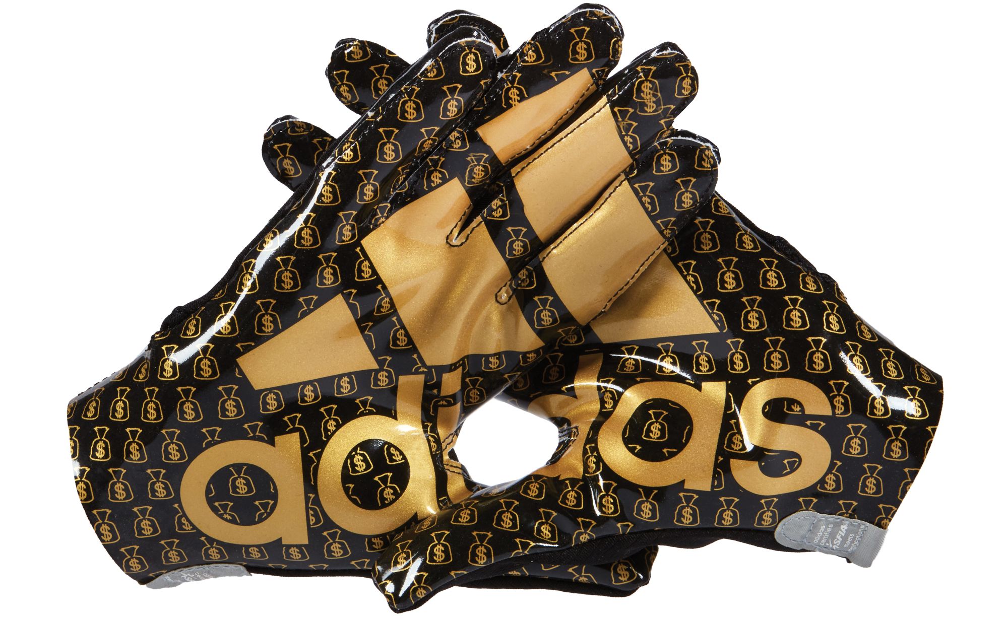 gold adidas football gloves