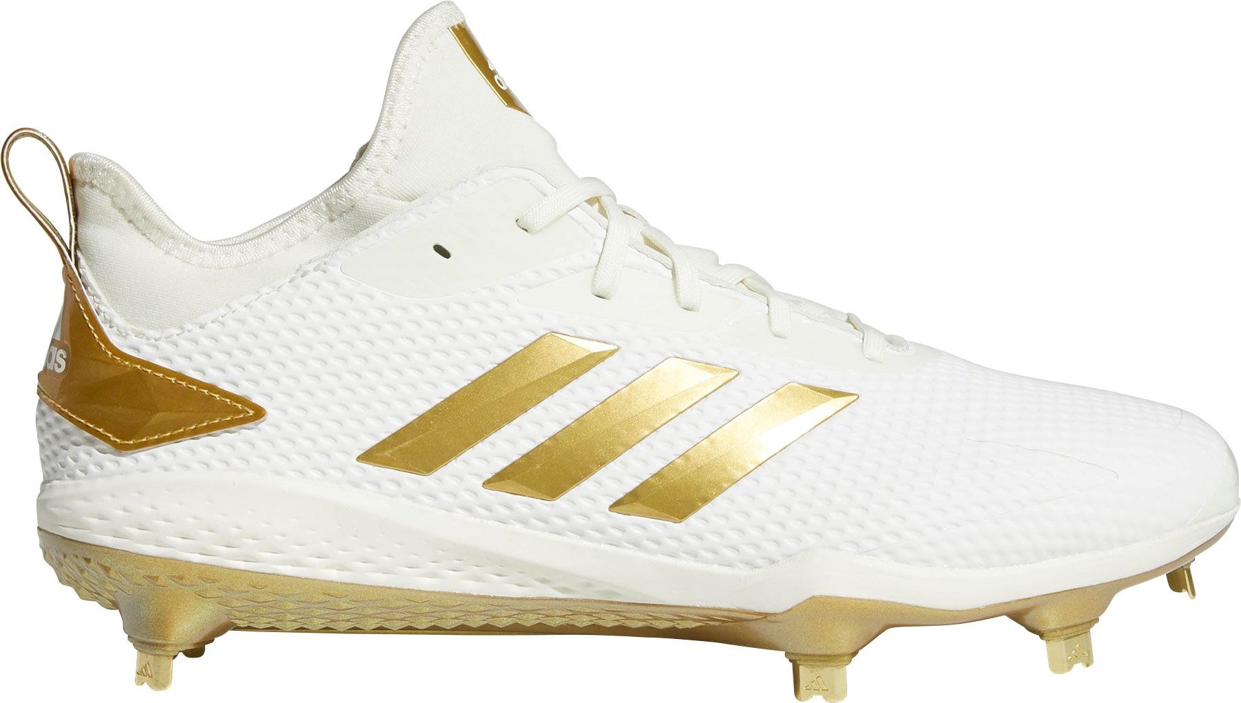 white and gold cleats baseball
