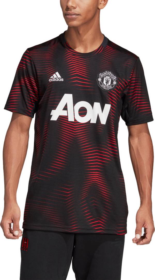 adidas Men&#39;s Manchester United Home Black Prematch Top | DICK&#39;S Sporting Goods