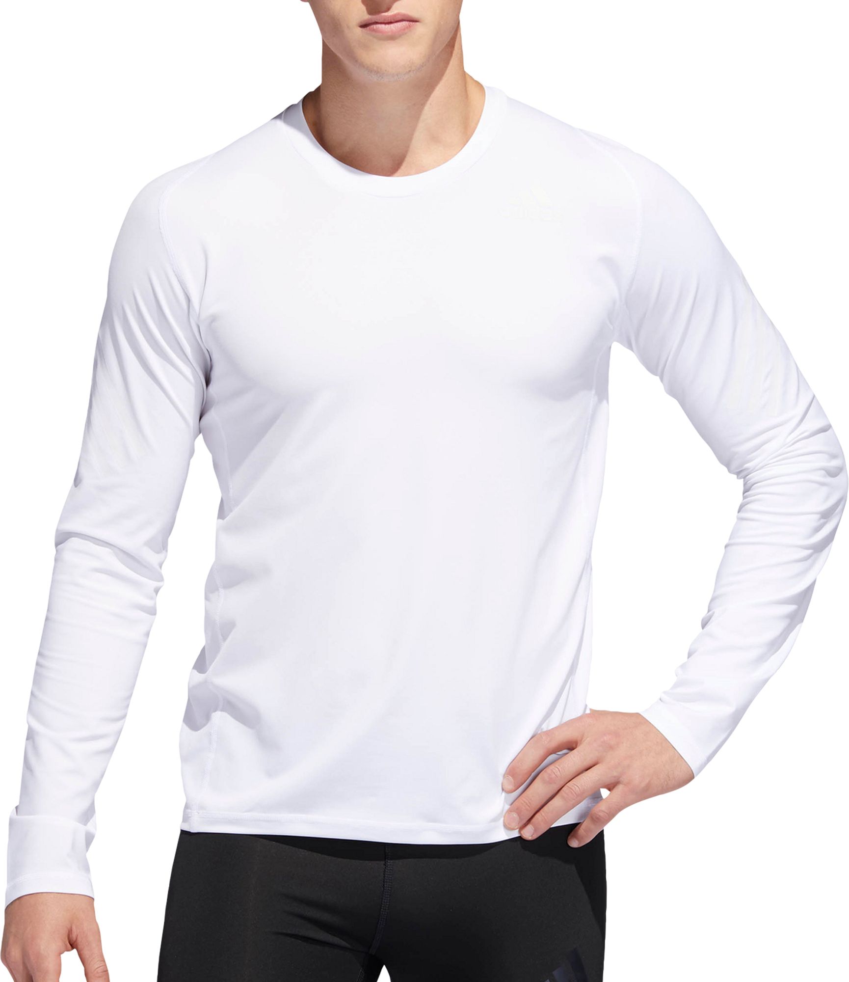 adidas white long sleeve t shirt