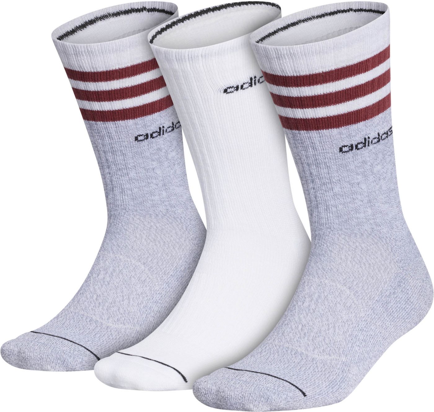 Adidas three stripe socks best sale