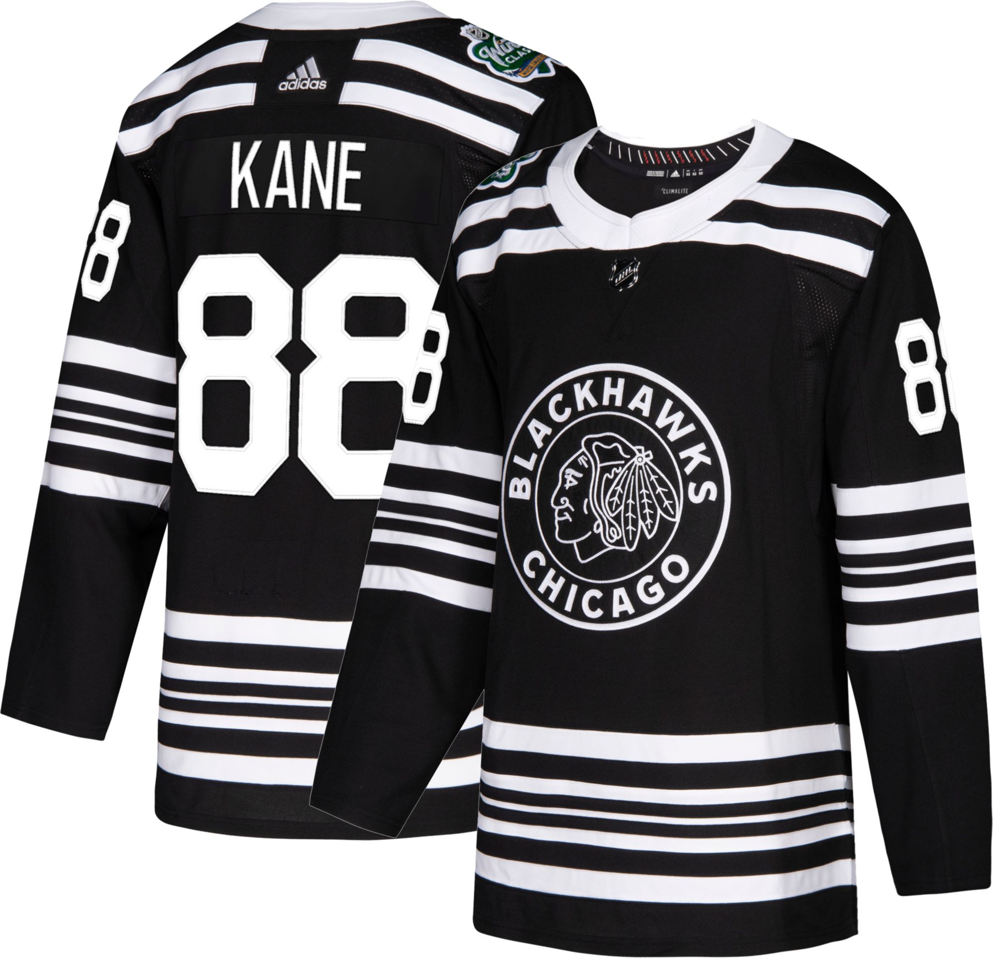 men's chicago blackhawks adidas black 2019 winter classic authentic jersey