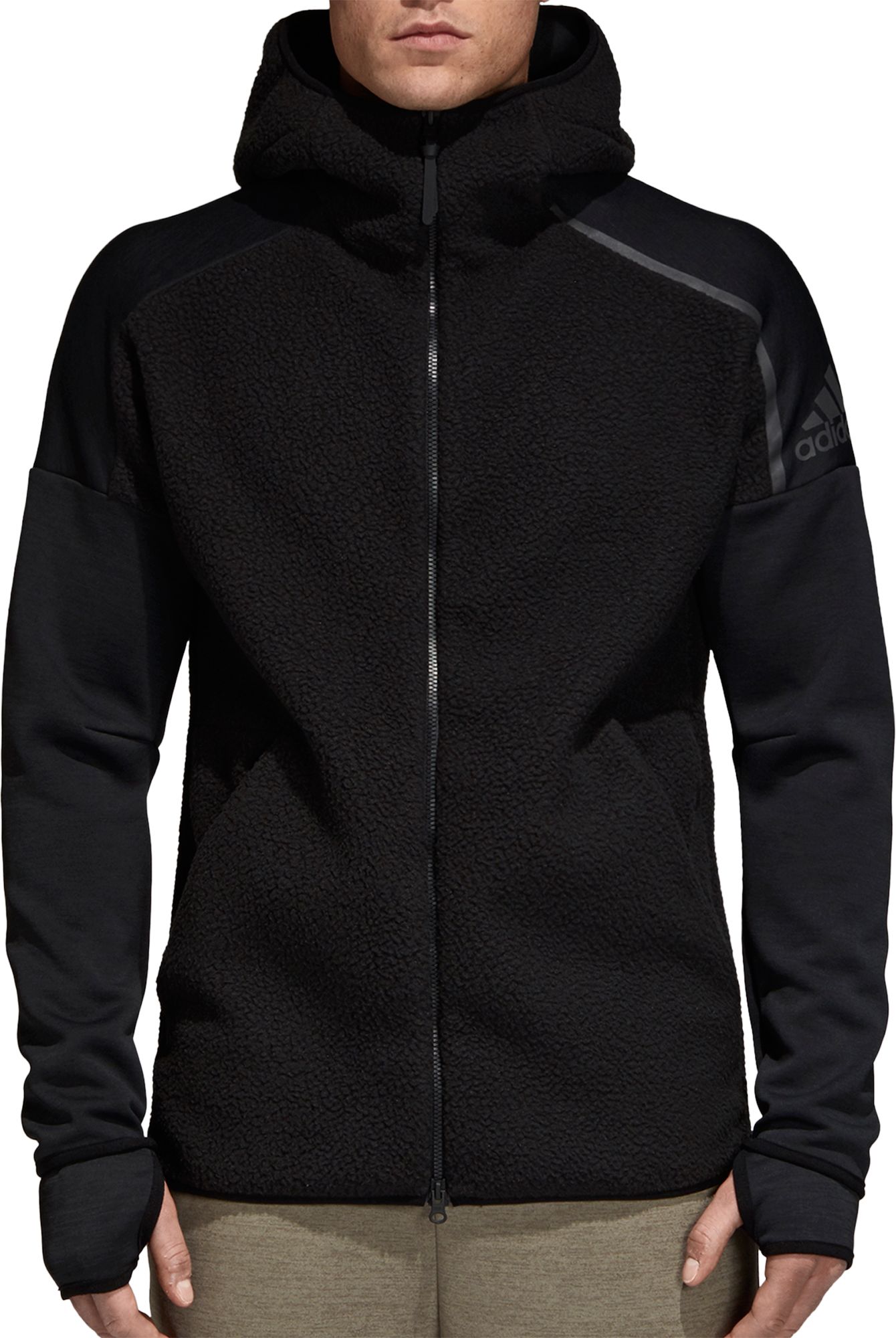 adidas zipper hoodie mens