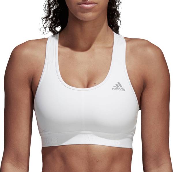 adidas Womens Alphaskin Sports Bra (Dark Grey/Clear Mint) - Soccer Wearhouse