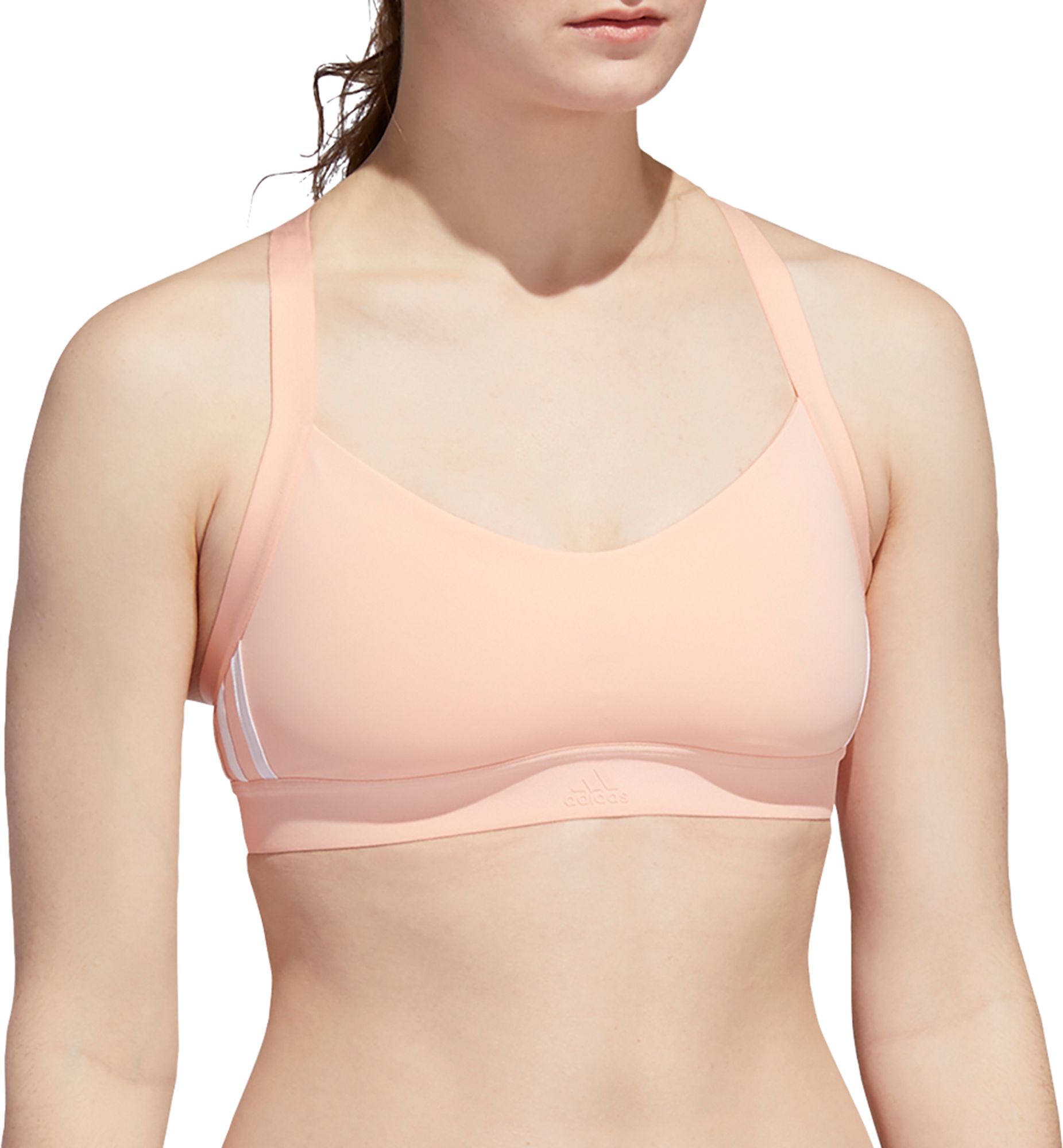 adidas 3 stripes racerback bra