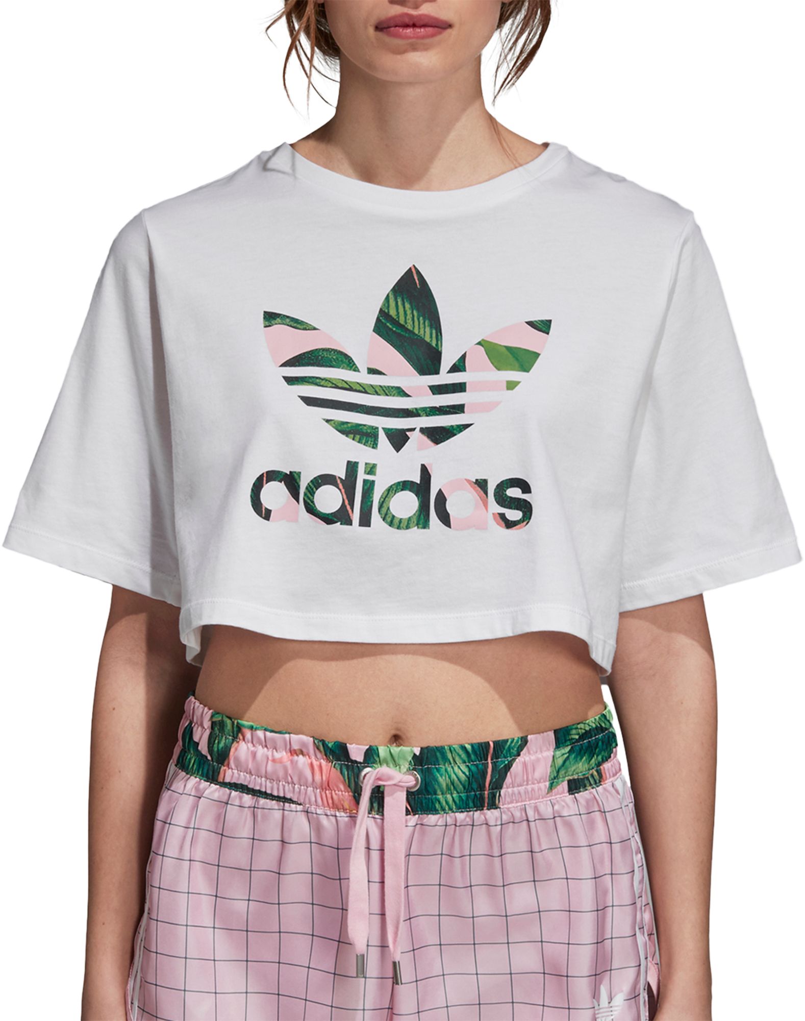 adidas crop t shirts