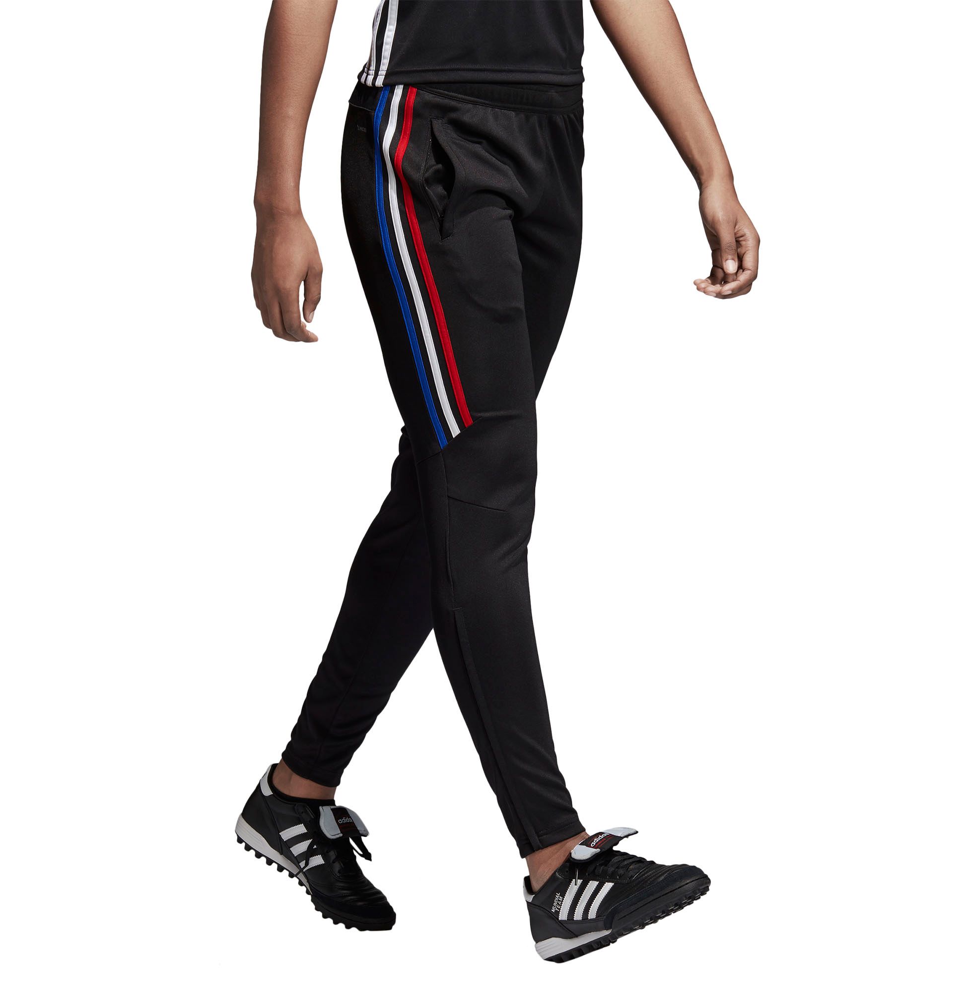 red white and blue adidas pants