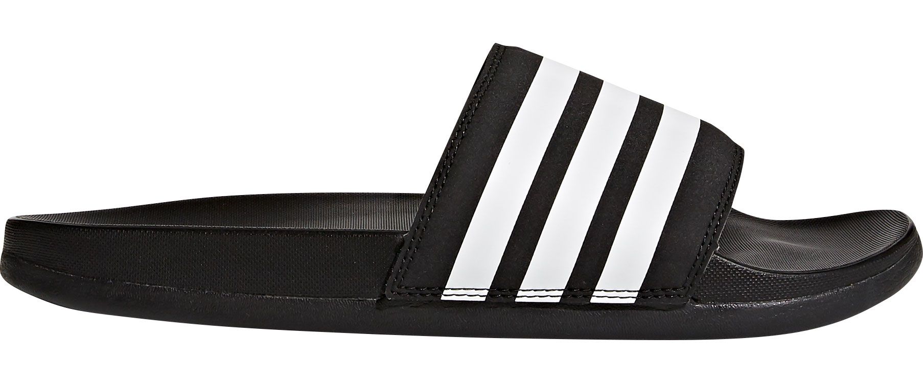 adidas cloudfoam slides all black