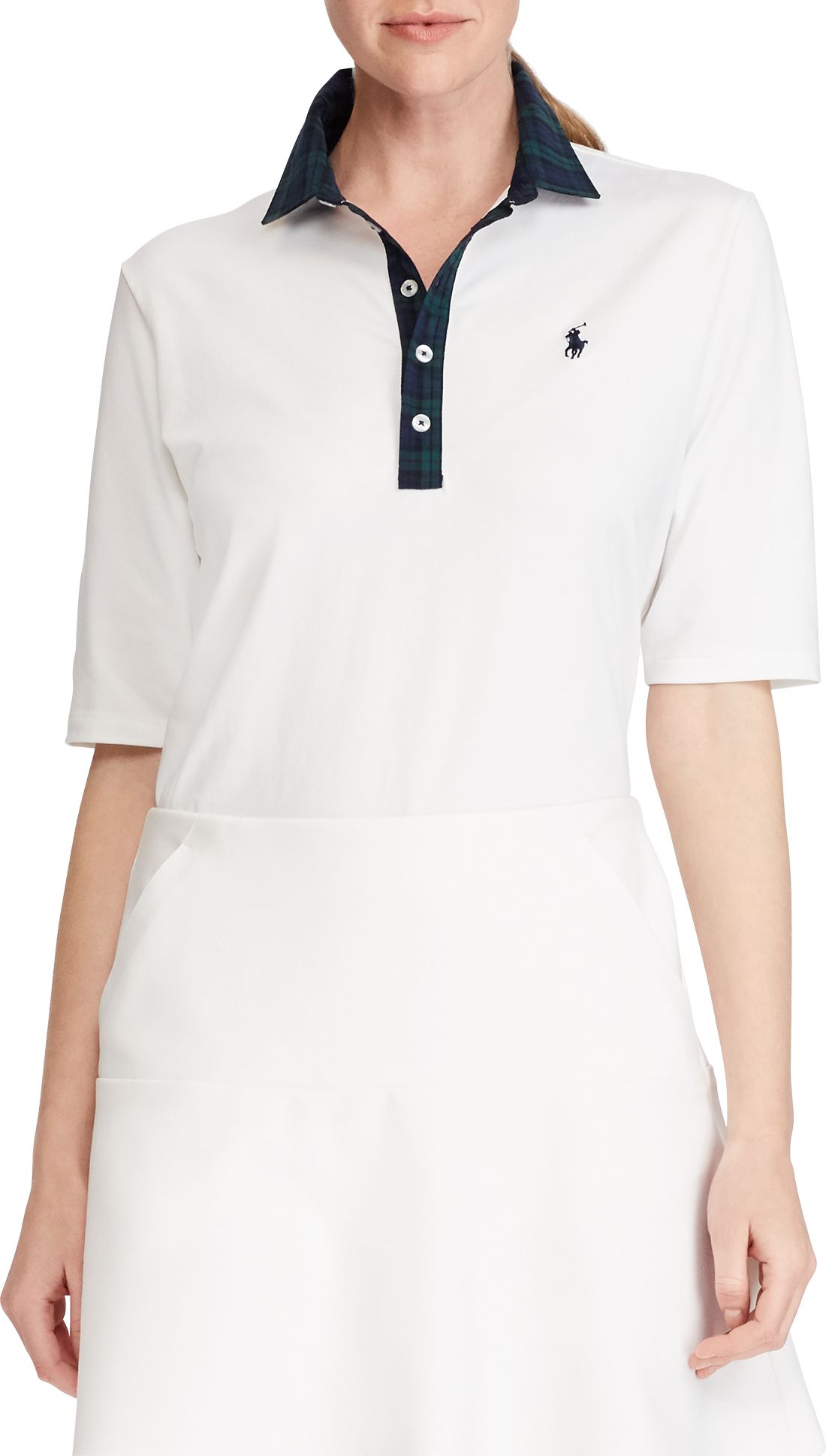 women's elbow sleeve polo shirts