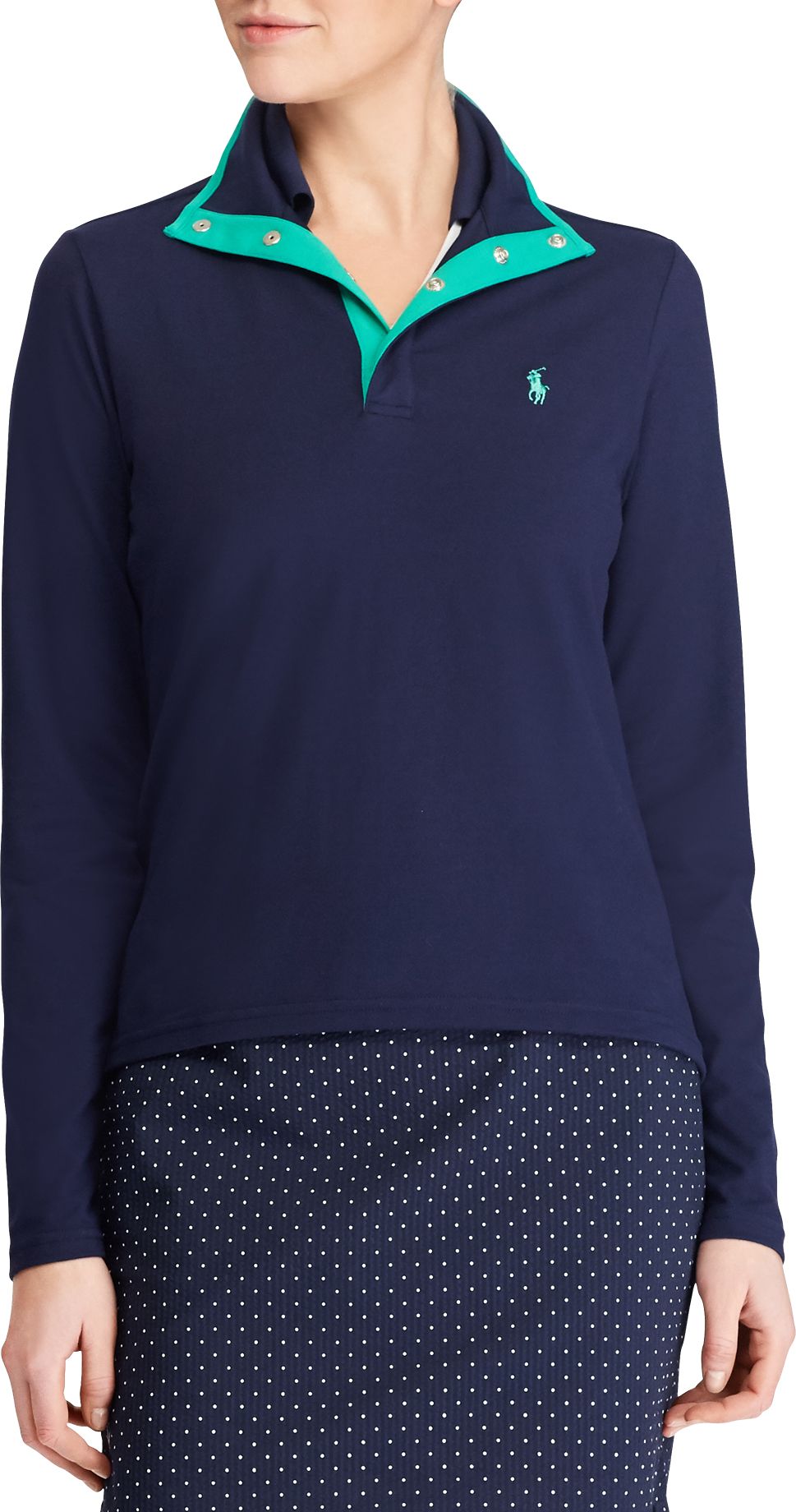 ralph lauren navy blue shirt women's