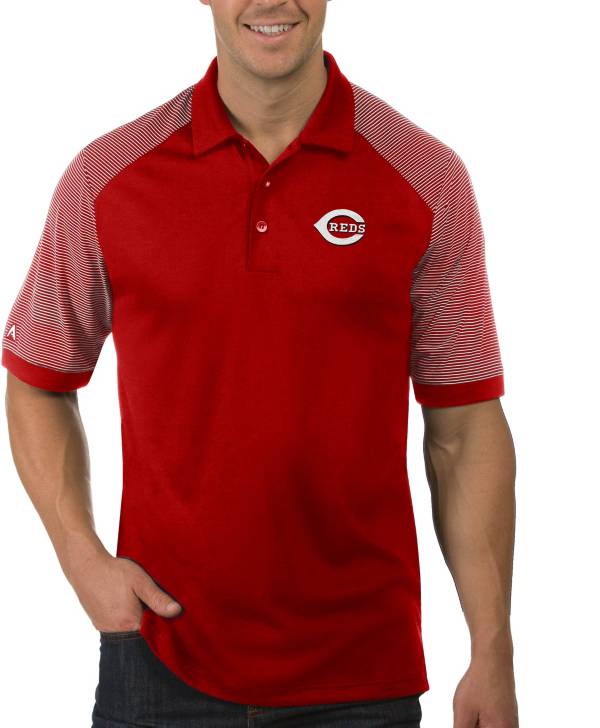 Antigua Men's Cincinnati Reds Engage Red Polo