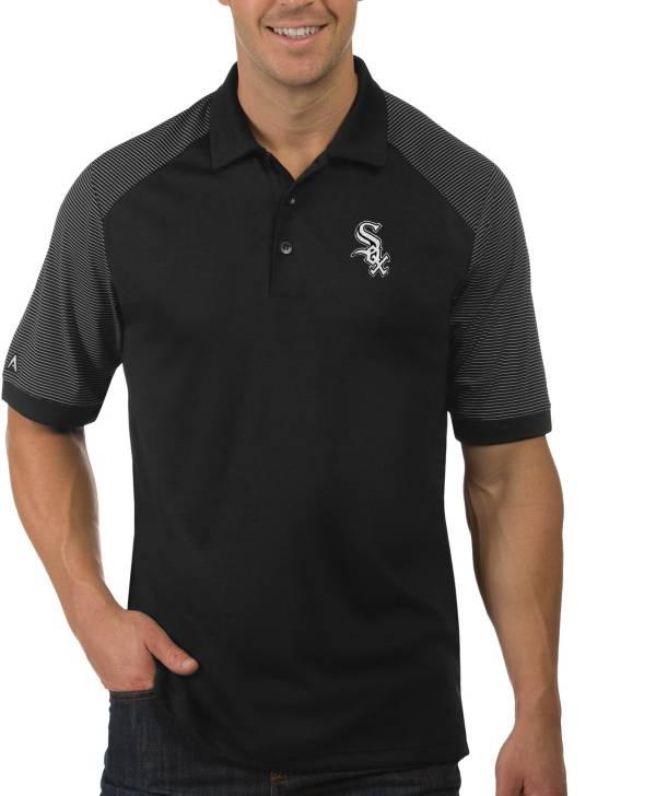 Antigua Men's Chicago White Sox Engage Black Polo