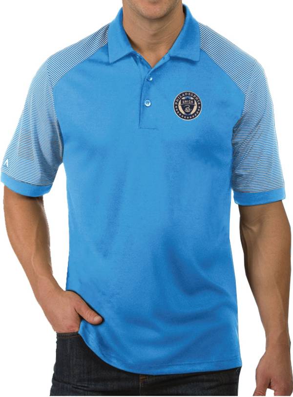 Antigua Men's Philadelphia Union Engage Blue Polo