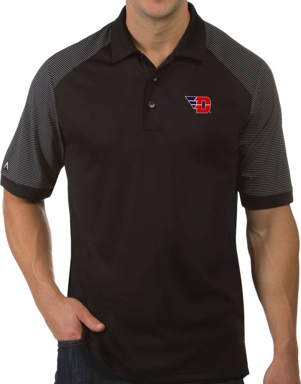 Antigua Men's Dayton Flyers Engage Performance Black Polo