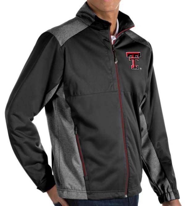 Antigua Men's Texas Tech Red Raiders Revolve Full-Zip Black Jacket