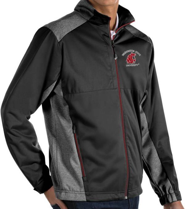 Antigua Men's Washington State Cougars Revolve Full-Zip Black Jacket