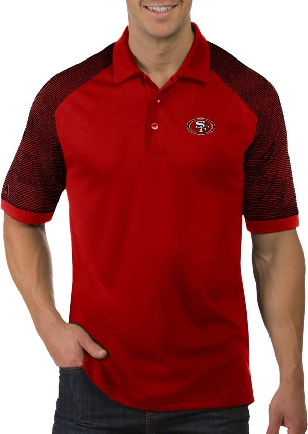 Antigua Men's San Francisco 49ers Engage Red Performance Polo