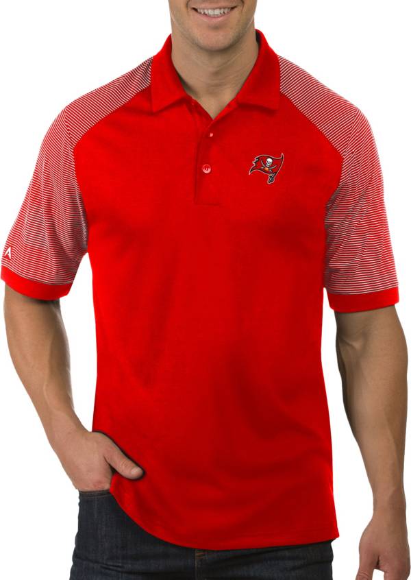 Antigua Men's Tampa Bay Buccaneers Engage Red Performance Polo