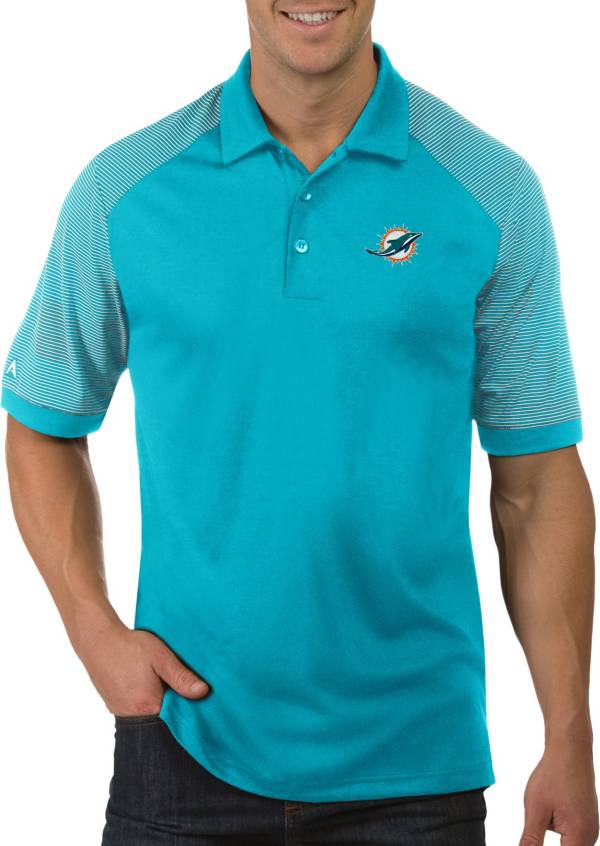 Antigua Men's Miami Dolphins Engage Aqua Performance Polo