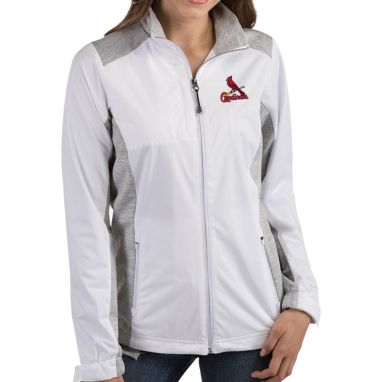 sorry, Antigua Women's St. Louis Cardinals Revolve White Full-Zip Jacket is currently out of stock