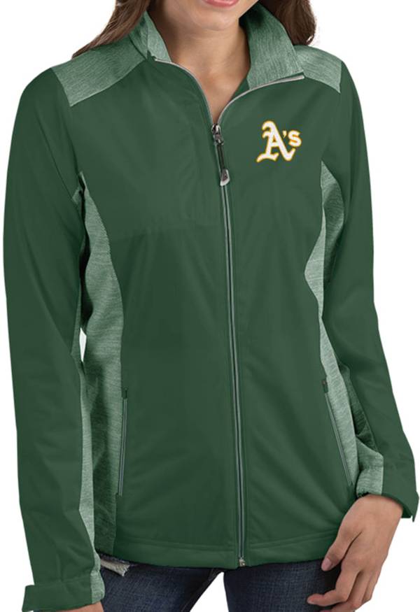 Antigua Women's Oakland Athletics Revolve Green Full-Zip Jacket product image