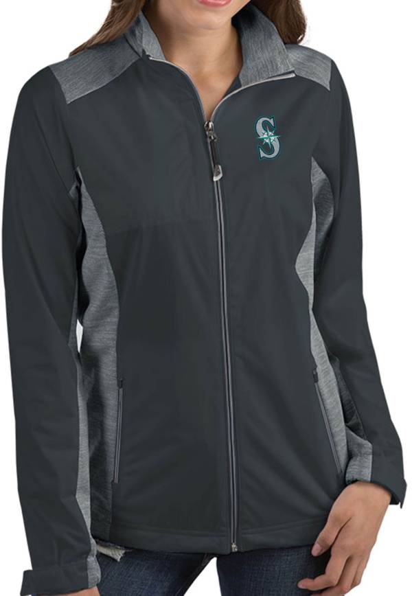 Antigua Women's Seattle Mariners Revolve Grey Full-Zip Jacket product image