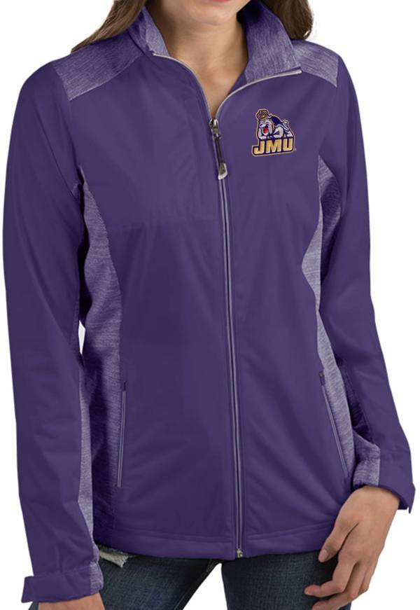 Antigua Women's James Madison Dukes Purple Revolve Full-Zip Jacket