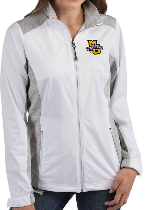 Antigua Women's Marquette Golden Eagles Revolve Full-Zip White Jacket