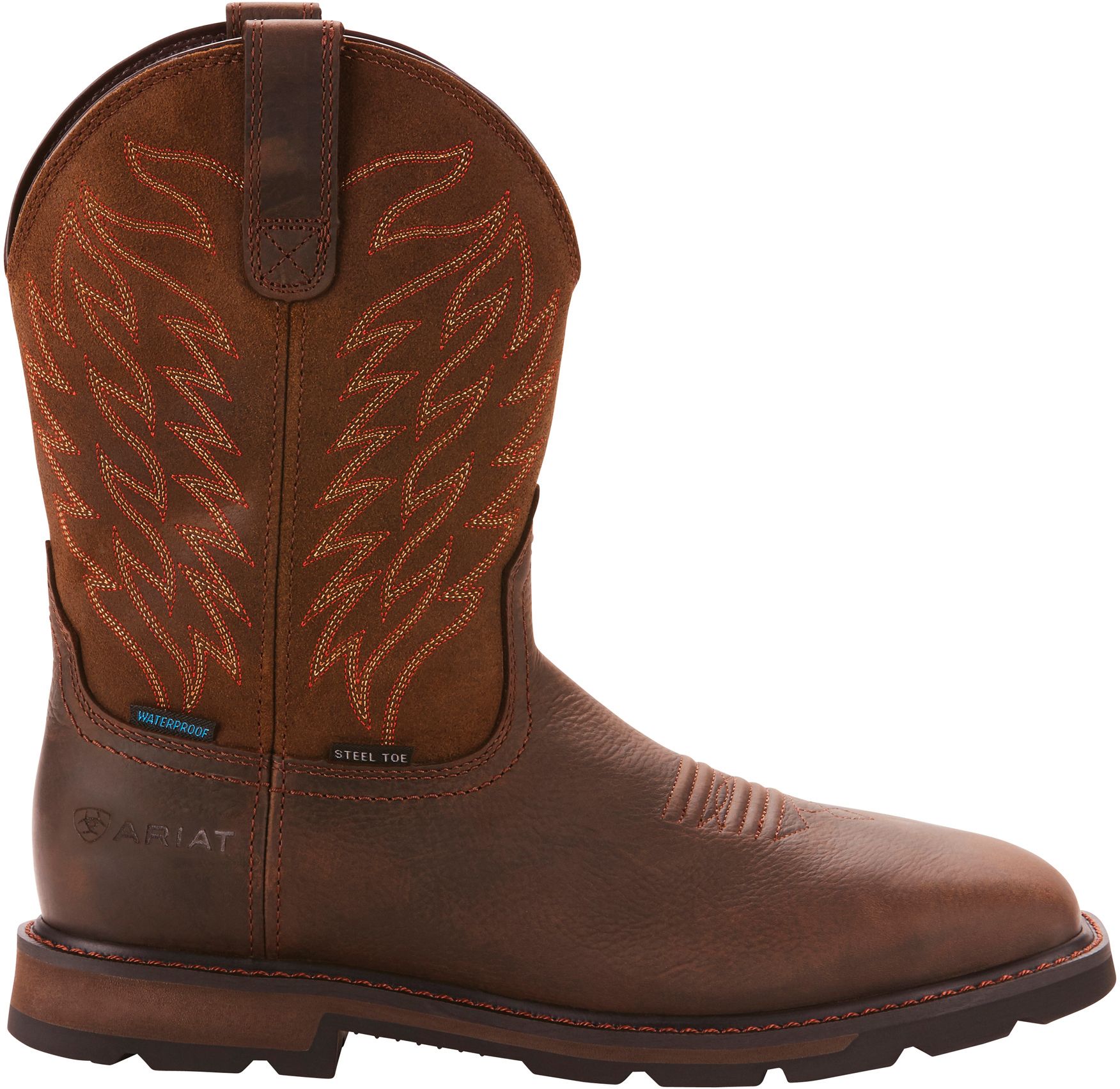 ariat men's groundbreaker square toe western work boots