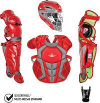 Set De Protection Complet All Star System 7 – Attrapeur Intermédiaire 13-16 Ans – Noir Argenté – Neuf
