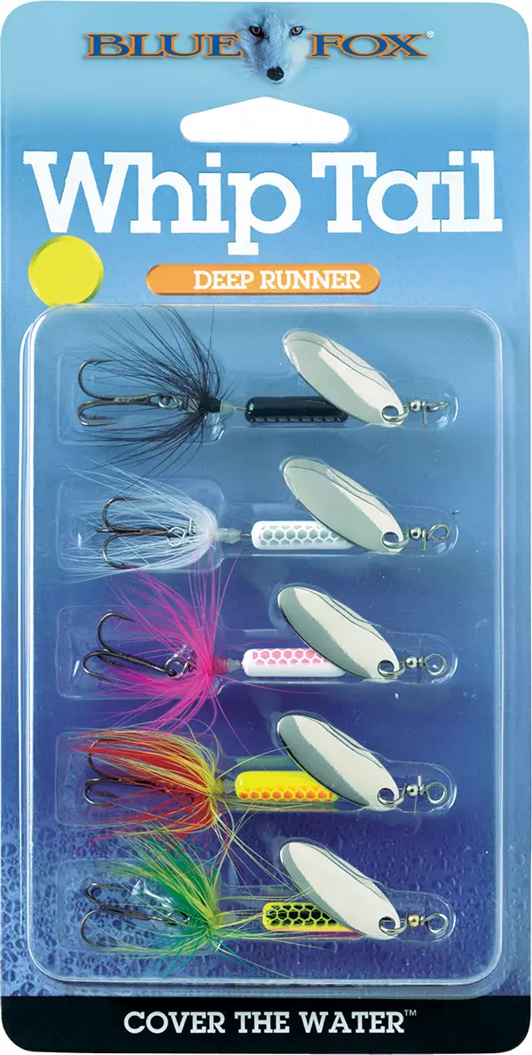 Blue Fox Whip Tail Deep Runner Inline Spinner - Pink White - 1/4 oz.