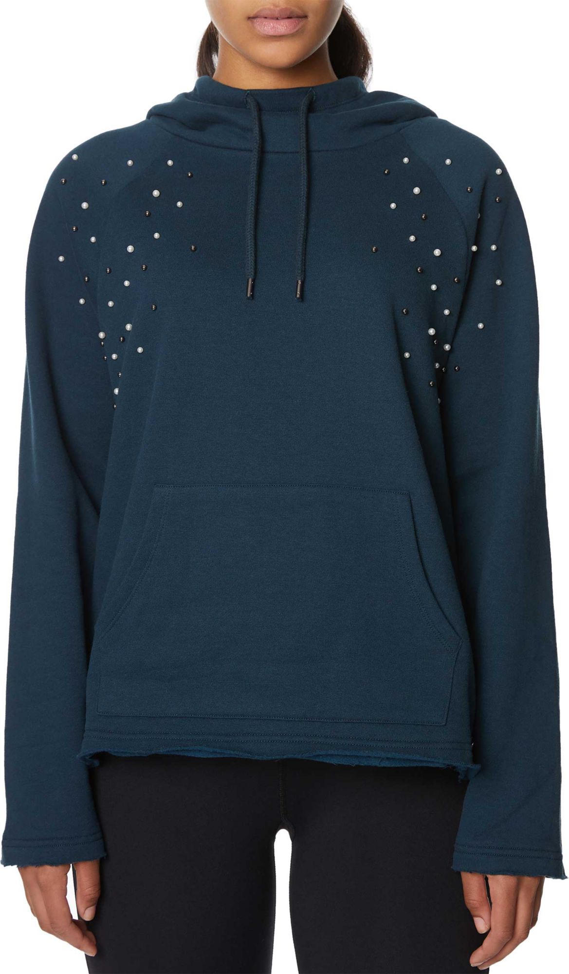 bell sleeve hooded sweatshirt