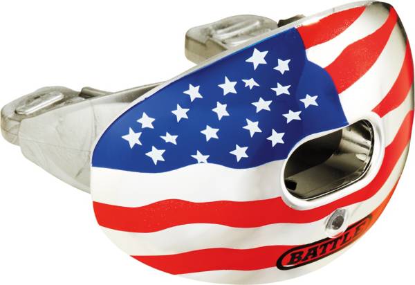 Battle Sports Science Oxygen American Flag Chrome Lip Guard product image