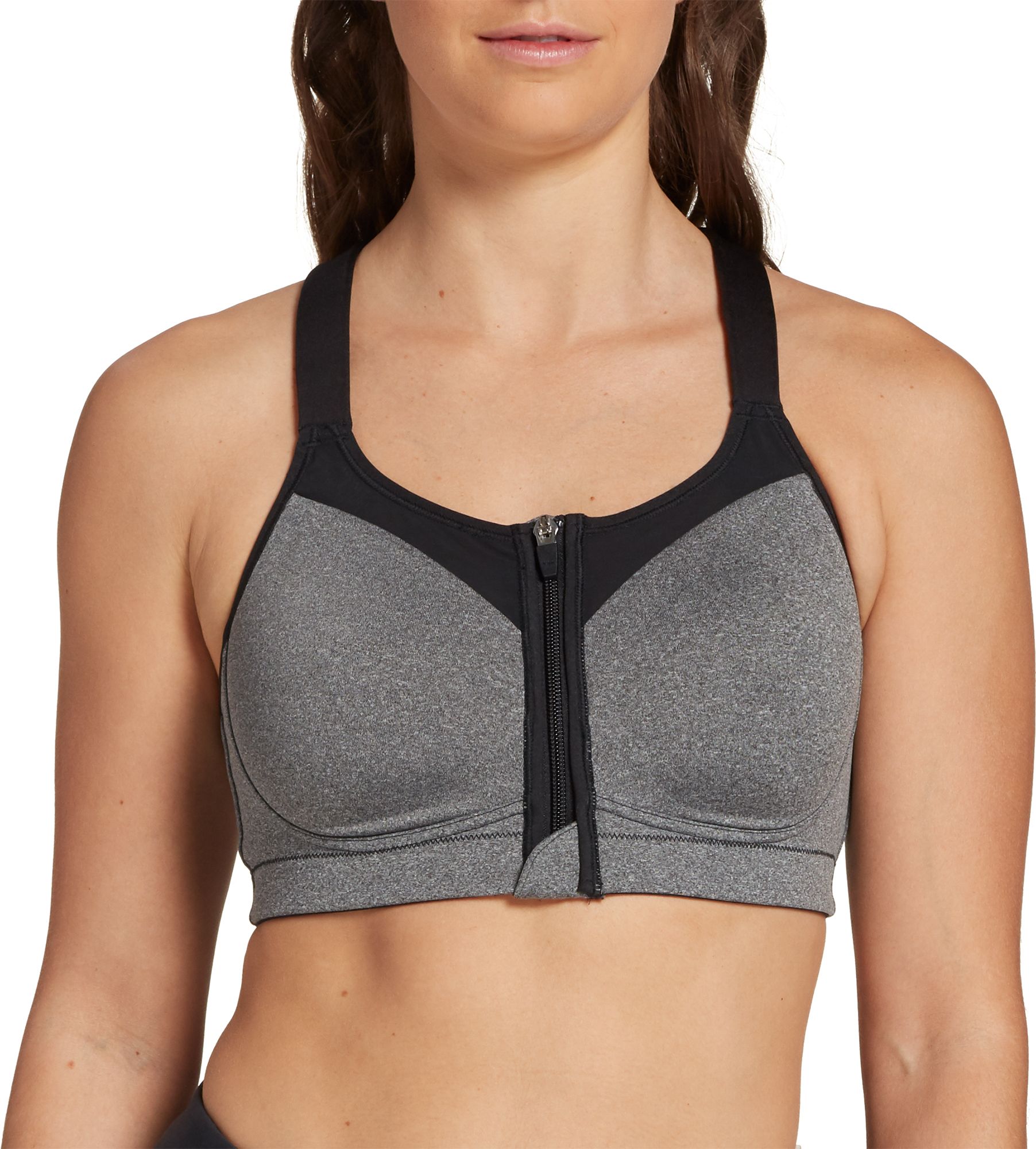 zip front sports bra without underwire