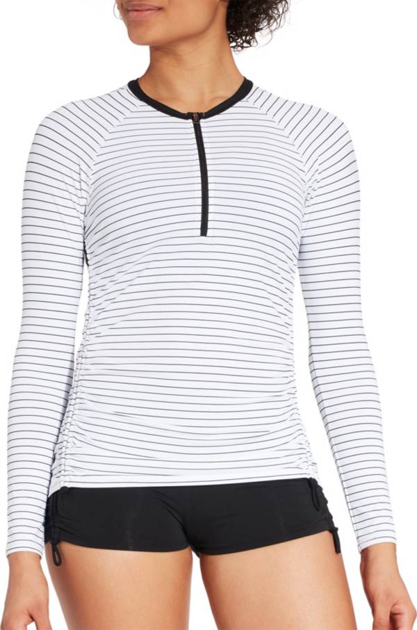 CALIA by Carrie Underwood Women's Zip Up Long Sleeve Rash Guard