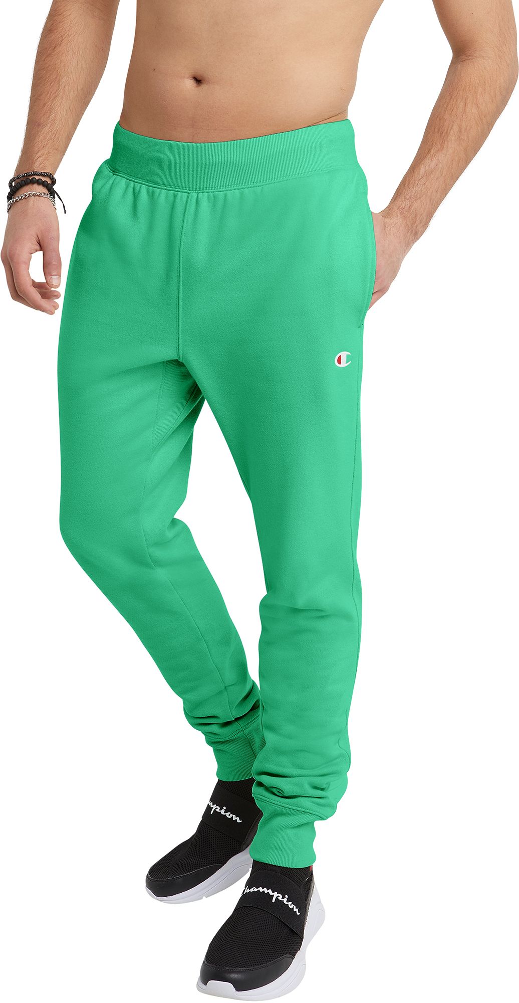 champion joggers green