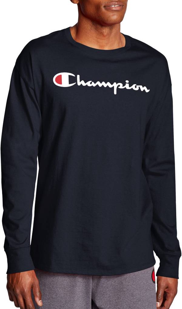 prijs zal ik doen Installatie Champion Men's Chest Script Long Sleeve Tee | Dick's Sporting Goods