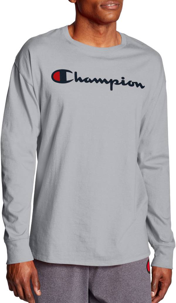 roto Mecánico origen Champion Men's Chest Script Long Sleeve Tee | Dick's Sporting Goods