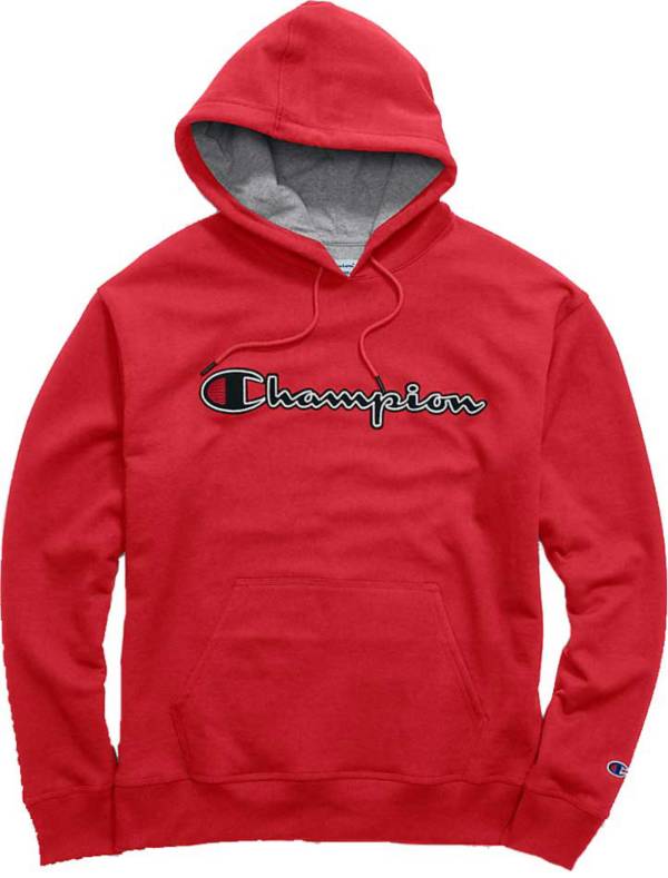 Champion Men's Powerblend Applique Script Fleece Hoodie