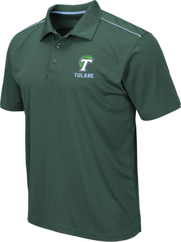 Colosseum Men's Tulane Green Wave Olive Eagle Polo