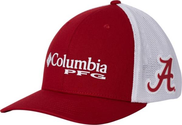 Columbia Men's Alabama Crimson Tide Crimson/White PFG Mesh Fitted Hat