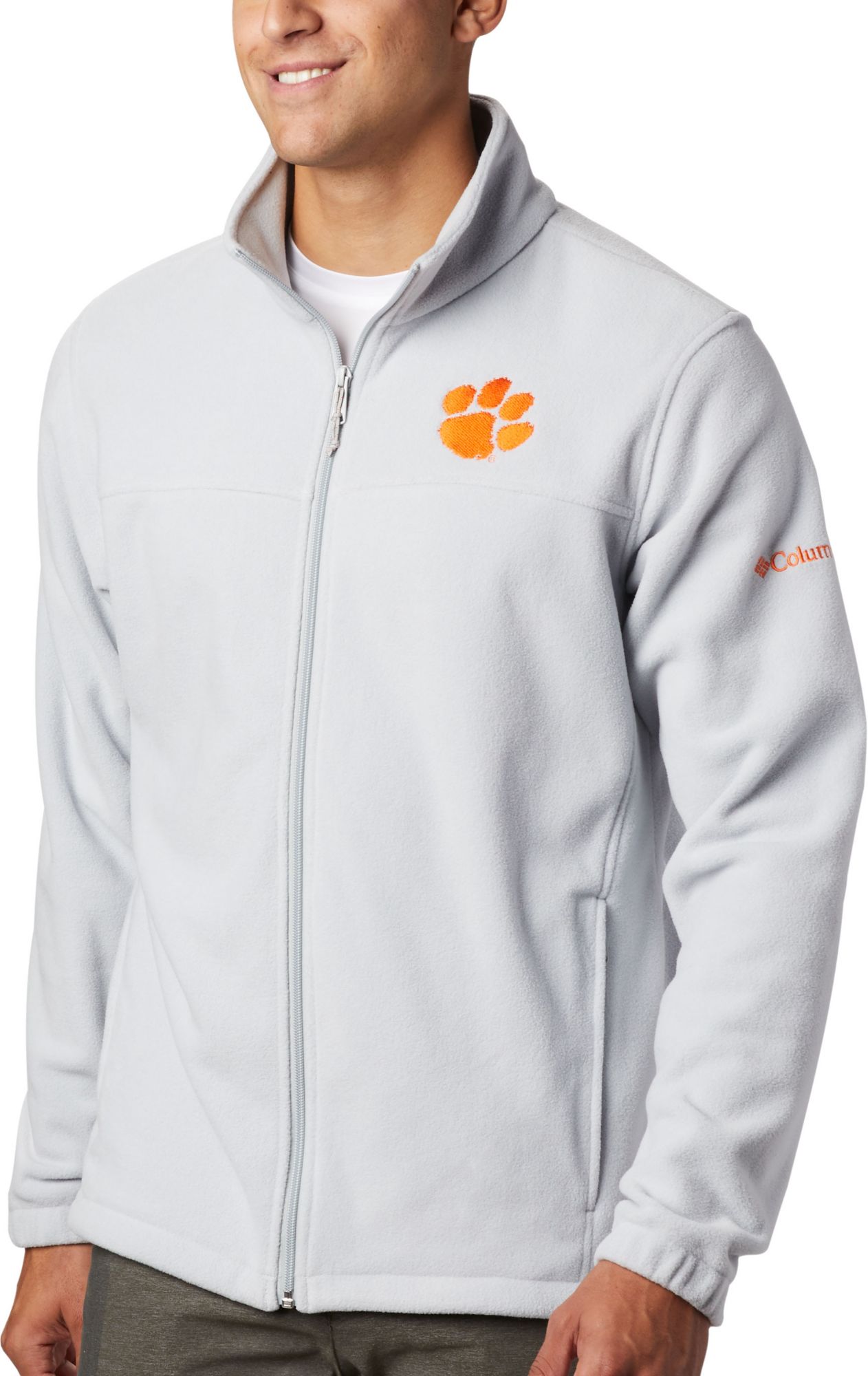 grey columbia fleece jacket