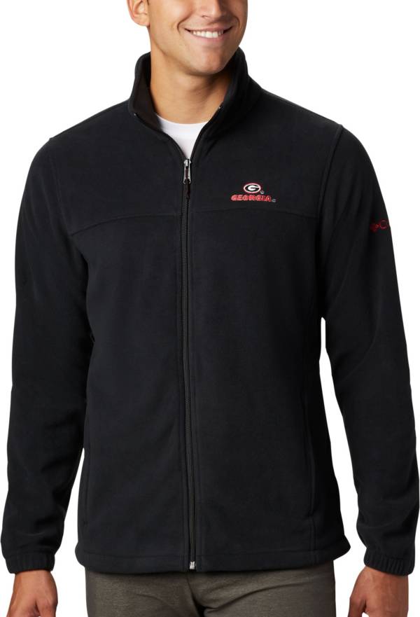 Columbia Men's Georgia Bulldogs Flanker Full-Zip Fleece Black Jacket