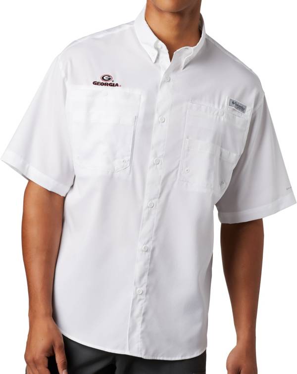 Columbia Men's Georgia Bulldogs Tamiami Performance White Shirt | Dick ...