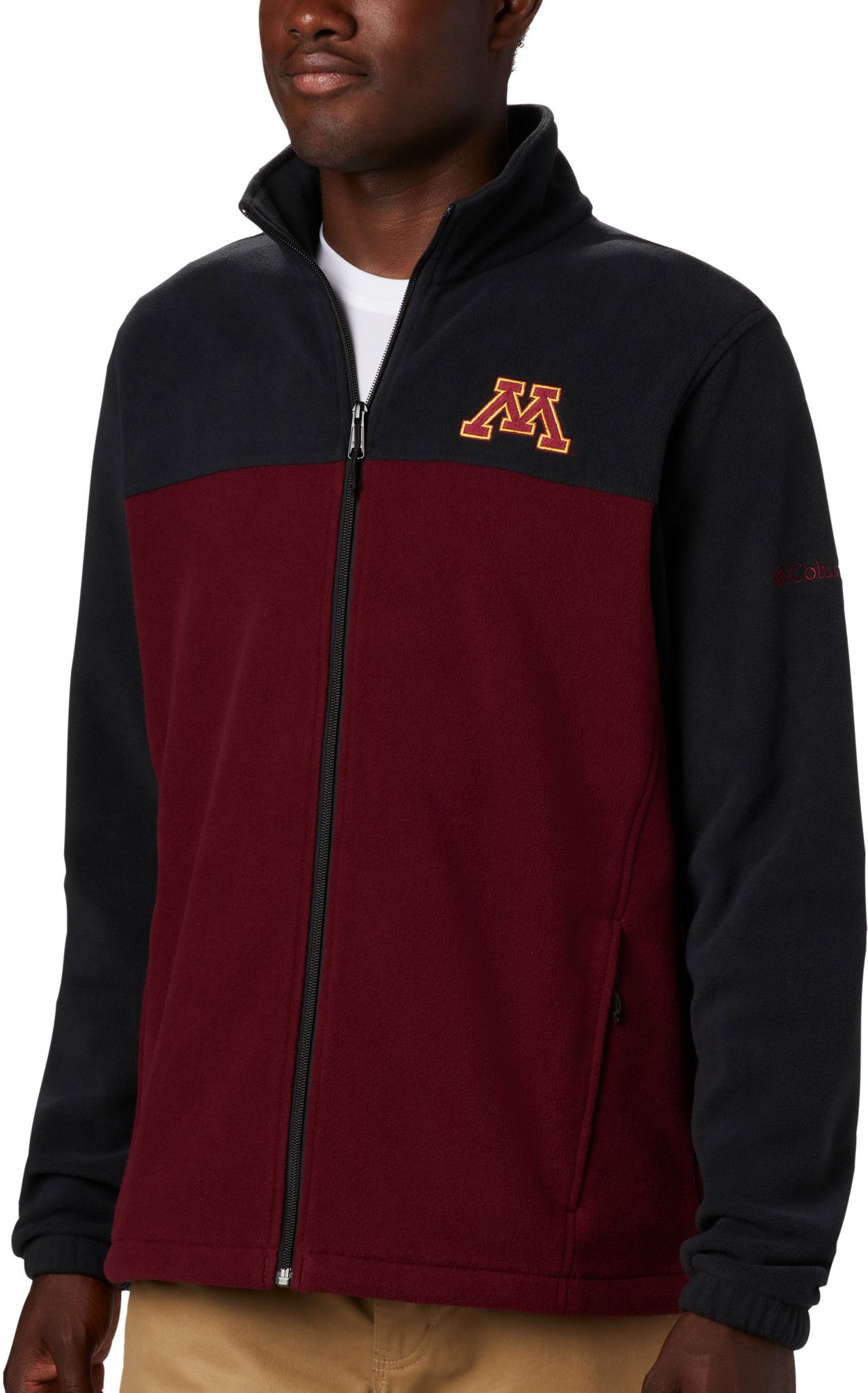 mens black columbia fleece jacket