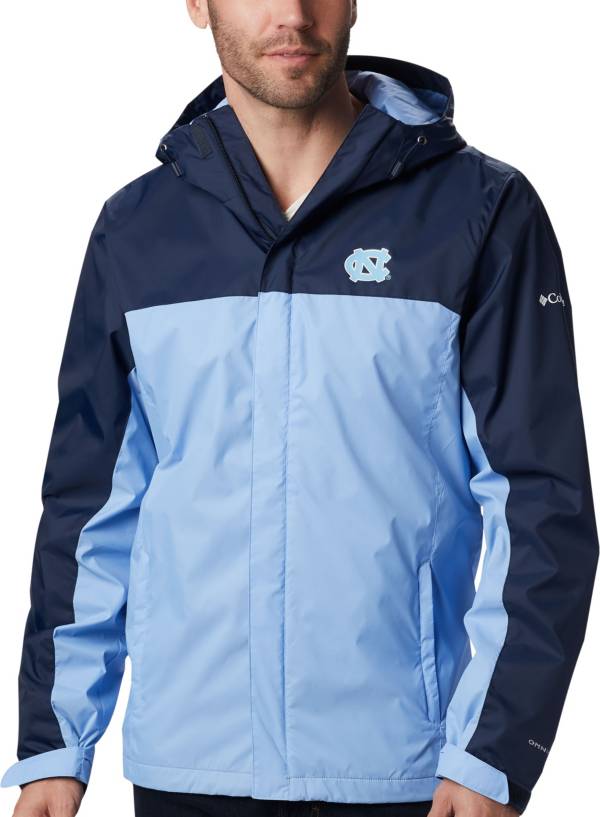 Columbia Men's North Carolina Tar Heels Navy/Carolina Blue Glennaker Storm Jacket